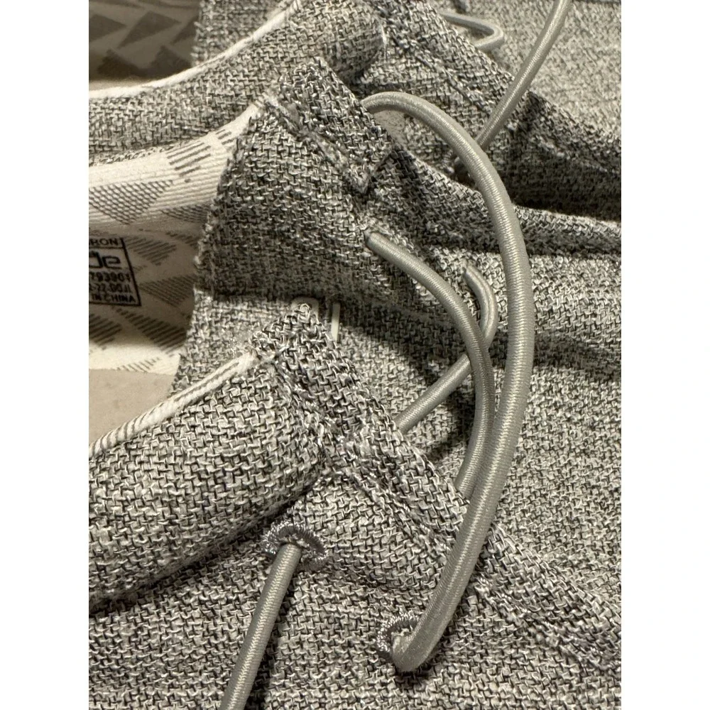 Hey Dude Wally Stretch Limestone Men's Casual Shoes Gray. Grey laces. Size 13